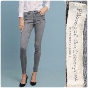 Pilcro and the Letterpress by Anthropologie Gray High Rise Skinny Jeans. W26/L28